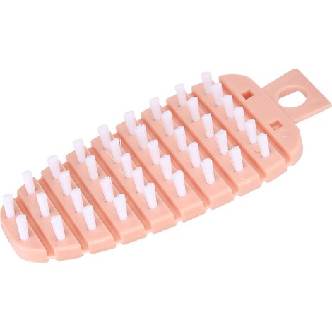 Brosse à légumes en forme de carotte, brosse à pommes de terre, brosse à fruits, éponge de cuisine rose (1/5)