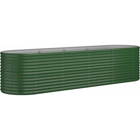 Maison Exclusive - Jardinera arriate acero galvanizado verde 296x (1/5)