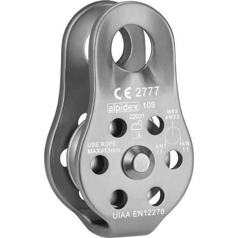 22 kN Umlenkrolle – 1 Stück – Aluminium – Für 13-mm-Seil – Hebe- und Rettungseinsätze – 8 x 4,5 x 2,9 cm (1/5)