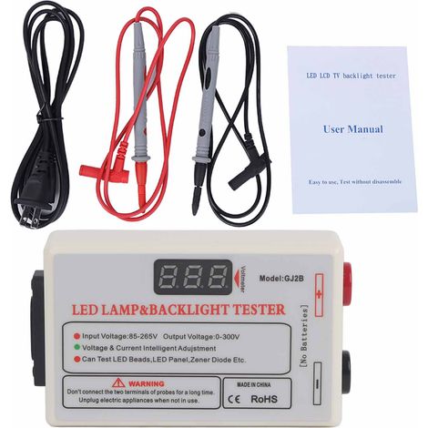 Lot de 1 testeur LED à réglage automatique du courant, outil de stabilisation pour rétroéclairage LCD et diodes, 85-265V, fiche américaine (prise US) (1/5)