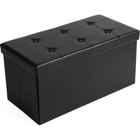 Domo Mea Pouf Pieghevole Contenitore Nero - 76x38x38cm