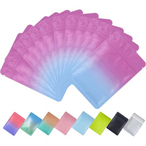 100 Sachets Mylar, Fermeture Zip, Intérieur Aluminium, Résistant Humidité, Pour Alimentation et Stockage