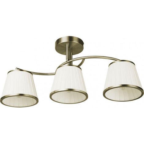 FABRILAMP Lampada de 3 luci LANTANAS in pelle con paralume