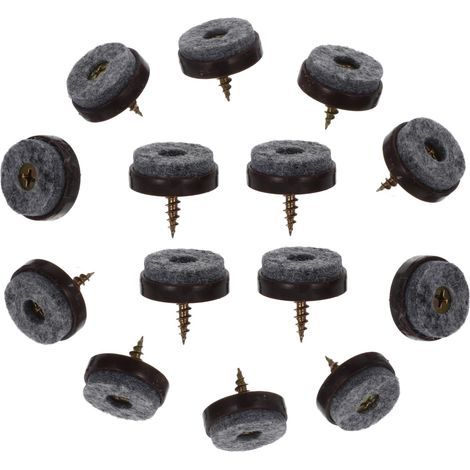 Lot de 50 protège-pieds ronds pour chaises et tables, en feutre marron (1/5)