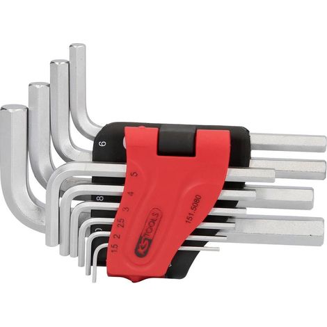 KS Tools 151.5080 Brugola interna Kit di chiavi a brugola 1.5 mm, 2 mm, 2.5 mm, 3 mm, 4 mm, 5 mm, 6 mm, 7 mm, 8 mm, 10 (1/5)