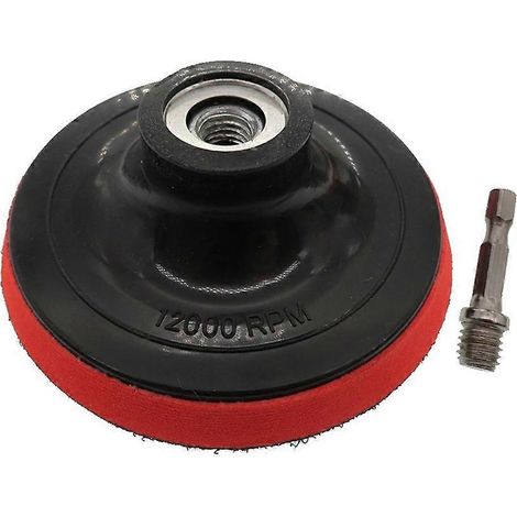 pieds de ponçage de 100 mm (4 pouces) avec adaptateur de perçage M10, disque de polissage à fixation auto-agrippante, plateau de polissage rotatif 12 000 tr/min pour le polissage (1/5)