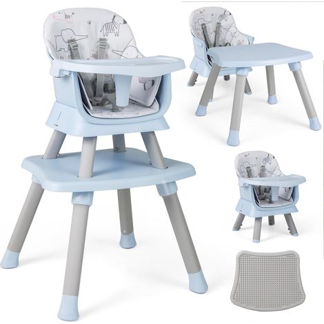 Chaise haute bébé, chaise d’alimentation pour nourrissons,chaise de repos convertible 6 en 1, chaise haute pour bébé avec plateau amovible, siège d’
