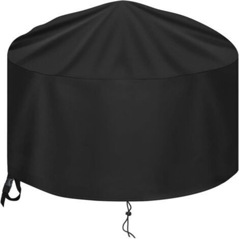 Housse de protection ronde pour foyer extérieur Ø 80 x 50 cm, imperméable, résistante aux UV, résistante aux déchirures, tissu Oxford 600D, housse de protection pour foyer extérieur (1/4)