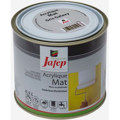 Peinture acrylique mat gris galaxy Jafep  0,5L