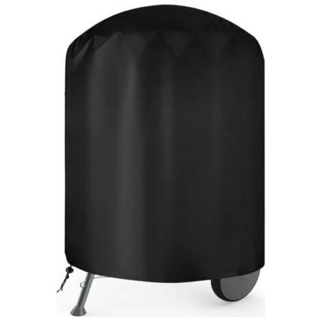Grillabdeckung für den Außenbereich, Schutzplane für den Außenbereich Ø 76 x 91 cm, Grillplattenabdeckung, 210D Oxford-Gewebe, wasserdicht, staubdicht und UV-beständig, Grillabdeckung für runde Grills
