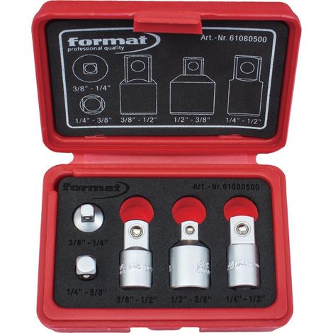 FORMAT Vergrößerungsstück-/ Reduzierstück-Satz 1/4" - 1/2" 5-teilig