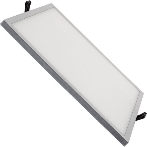 Dalle LED 30W Carrée High Lumen LIFUD Coupe Ø 200 mm Argentée 4000K Blanc neutre (1/5)