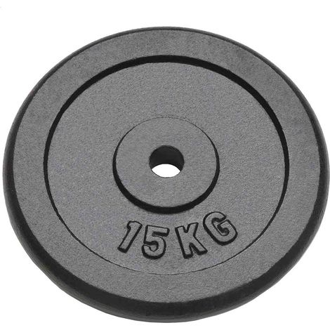 vidaXL Discos de pesas de hierro fundido 2 uds 2x15 kg (1/2)