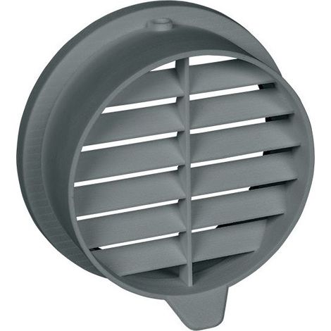 Meltem Fassadenabschluss Kunststoffrohr M-WRG-II KSR-2, Grau (RAL 7012), 2 Stück