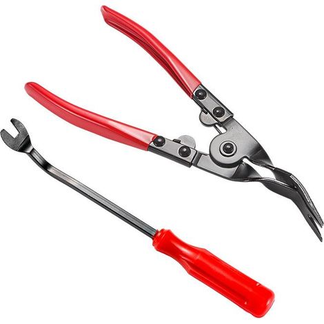 BEBUSINGOTO 2 alicates para quitar clips de puertas de coche, alicates universales para molduras de puertas y paneles de salpicadero. (1/5)
