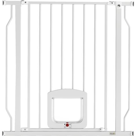 Barreaux de protection pour les escaliers et portes, avec un couvercle anti-chats, sans besoin d’perforations. Diamètre : 75–85 cm. Fabriqué en acier. Conçu pour les chiens, les escaliers et les porte (1/4)