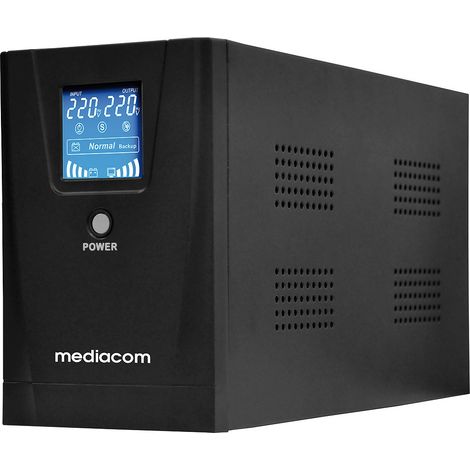 Mediacom M-UPS851D Unterbrechungsfreie Stromversorgung (USV) Line-Interaktiv 0,8 kVA 480 W 2 AC-Ausgänge (1/5)