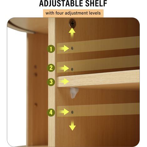 Meuble TV salon avec rangement, plateau rond en panneaux MDF effet bois, 2 tiroirs, charge max 30kg, dimensions 170x40x42cm (1/5)