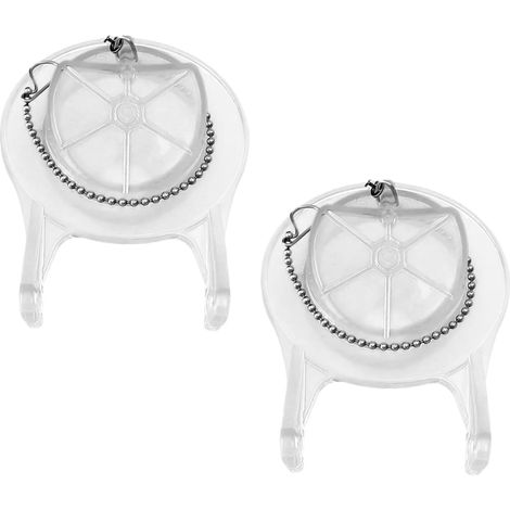 2 pièces GA715014-GEG1 clapet de chasse d'eau 3 pouces en caoutchouc transparent avec crochet de chaîne en acier inoxydable (1/5)