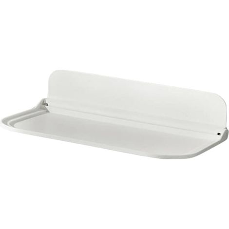 Étagère Murale Flottante Pliable Petite, PP Blanc, Salle de Bain (1/5)