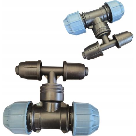 Raccordement pour irrigation goutte à goutte à 2 sorties (té-té), PE 25 (1/5)