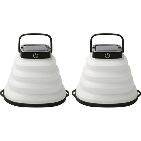 Lampe de camping pliable portable à énergie solaireétanche USBLampe de camping rechargeable à pendentif, lumière jaune,2Article (1/5)