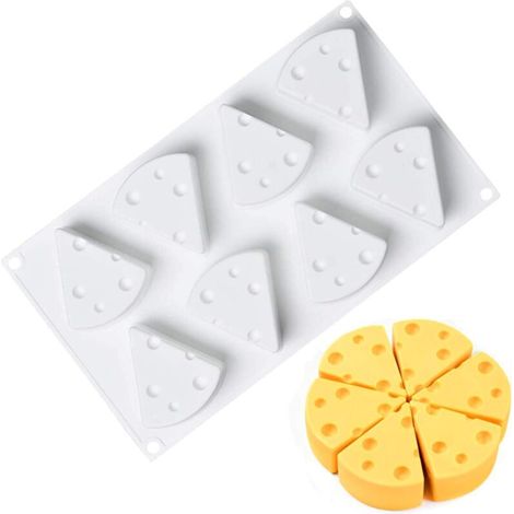 3D Moule en SiliCône en Forme de Fromage Moule en SiliCône pour Cheesecake 3D Moule SiliCône Gateau Mousse Fromage Fromage pour Patisseries Chocolat Moule de Décoration de Gateau Moule à Fromage-Fei Y (1/5)