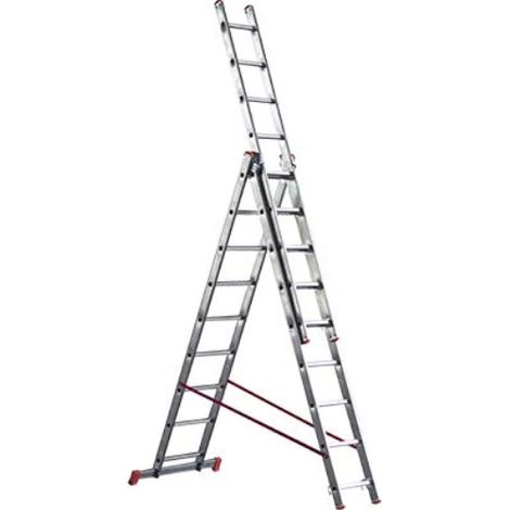 Scala parallela 3 rampe orange 3 marchetti alluminio en 131 h.cm 325/715 pioli 3x12 Marchetti
