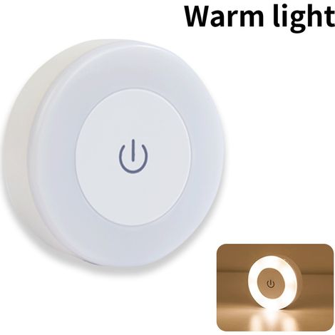 Wiederaufladbares, berührungsempfindliches LED-Nachtlicht für Schlafzimmer und Flur, energieeffiziente Nachttischlampe, ideales Nachtlicht zum Stillen im Schlafzimmer – warmes Licht