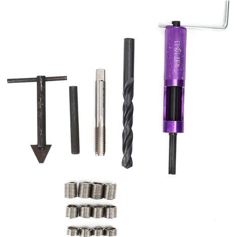 Kit de réparation de filetage 1/2 en-13 UNC avec 12 outils manuels à insertion filetée pour l'entretien mécanique 1/2 en-13 (1/5)