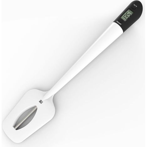 Spatelthermometer, Spatel mit eingebautem Thermometer, digitales LCD-Zuckerspatelthermometer