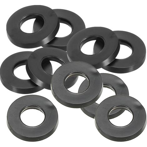 Joint Plat En Caoutchouc M8 DI8 / DE16mm Épaisseur 2mm Noir 10PCS (1/5)