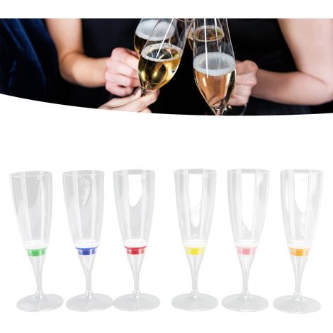 Ensemble de verres créatifs lumineux à LED, verres à vin KTV, flûtes à champagne, verres à liqueur et à cocktail à pied en PS (1/5)