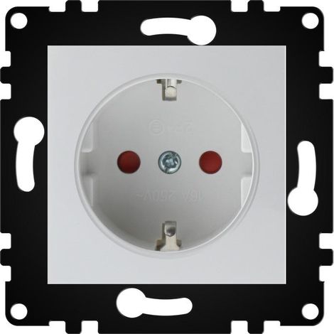 Enchufe Empotrable Tipo F Schuko Blanco 16A IP20 Serie wLux  Blanco  | IluminaShop