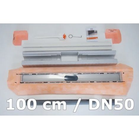 Kit pour Caniveau horizontal Ø 50 KERDI-LINE-H sans Grille SCHLUTER 100cm