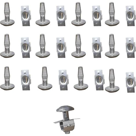 12 Paires Protection En Alliage D'Aluminium Sous-Plateau Moteur De Clips De Fixation Moteur 206 207 406 407 806 807 Clips De Montage Du Moteur Vis De Montage Sous Cache Pour (1/5)