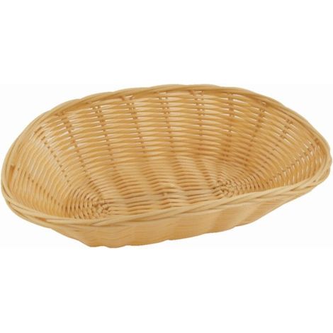 Corbeille ovale en osier polypropylène 230 mm - Lot de 6 pièces.