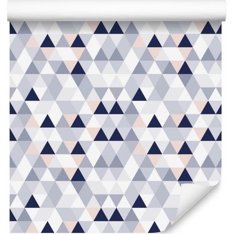 Papier peint géométrique à motifs triangulaires, coloris pastel, pour salon et chambre, 50 x 1000 cm (1/5)