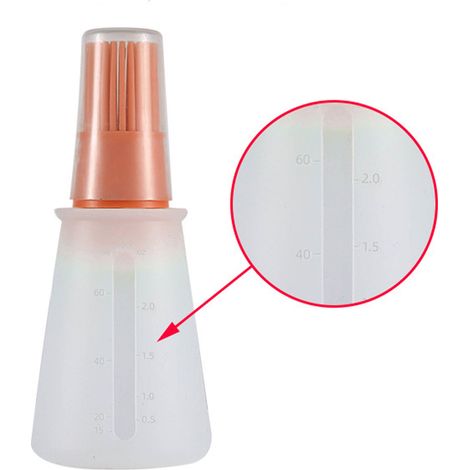 Pinceau à huile en silicone pour barbecue, pâtisserie, sauce barbecue, orange (1/5)