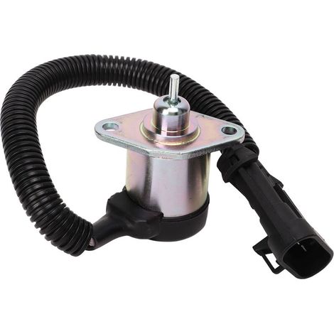 1G577 60011 Elettrovalvola di intercettazione carburante di ricambio a 3 pin da 12 V per minipale Bobcat S220 S250 S300 S330 -Crezuo