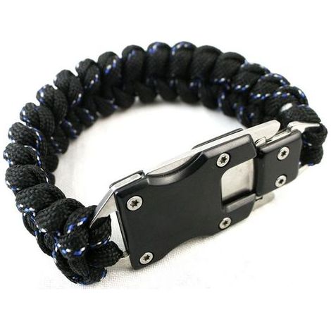 Paracord-Werkzeugarmband für Outdoor-Aktivitäten, multifunktionales Überlebensausrüstungsteil für Camping, Wandern und Angeln. (1/5)