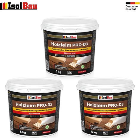Holzleim D3 Holzkleber 15 kg Extra Stark Weißleim Wasserfest Leim Kleber (1/5)