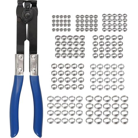 180pcs Colliers de Serrage à Oreille avec Pince, Brides de Fixation en Acier Inoxydable 304, Manchons de Serrage pour Tuyaux d'Eau Chaude, Kit de Serre-Joints Universel (1/5)