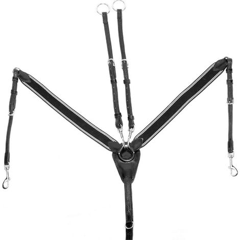 Shetland, Marron: Cuirasse élastique  più  Double martingale en cuir martingale avec doublure en nylon anti-effraction et anti-extension avec boucles en acier inoxydable