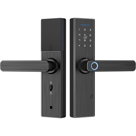Tuya Smart WiFi-Türschloss, Fingerabdruck, Passwort, Smartcard, Doppelverriegelung