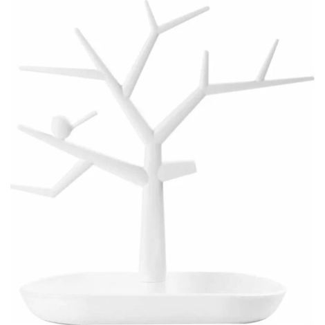 Schmuckständer in Baumform, 23,6 cm x 12,8 cm, Weiß, für den Innen- und Außenbereich