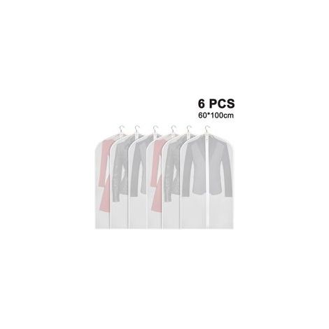 Housse à vêtements blanche pour costume, idéale pour le rangement et la protection à long terme des vestes, manteaux et costumes. (1/5)