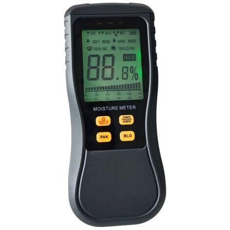 Humidimètre Multifonction pour Bois, Murs et Peinture  Moniteur d'Humidité Portable pour Bâtiment et Menuiserie