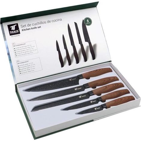 Coffret de 5 couteaux avec lame en acier inoxydable antiadhésive (1/5)