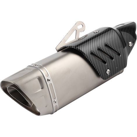 Embout d'échappement moto arrière silencieux en fibre de carbone acier inoxydable avec cache (1/5)